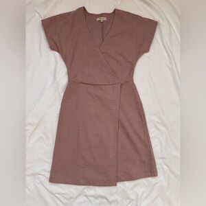 Madewell Dusty Rose Mini Wrap Dress